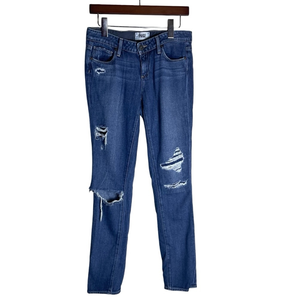 Paige Denim Jimmy Jimmy Skinny Jean Distressed Light Wash Women’s 25